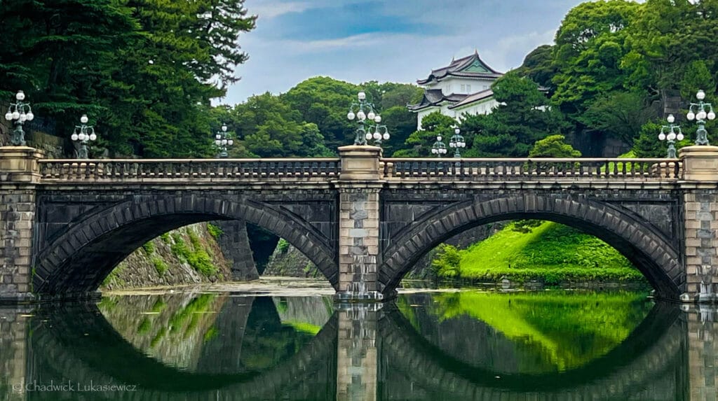 Nijūbashi Bridge at Tokyo’s Imperial Palace, highlighting ADHD-friendly photography techniques for composition and narrative framing.