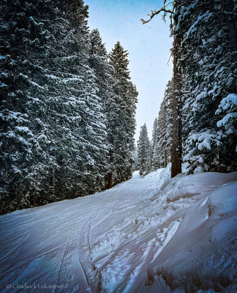 Spitfire connector trail on Peak 10, a midday scenic route and one of the best quiet places at Breckenridge.