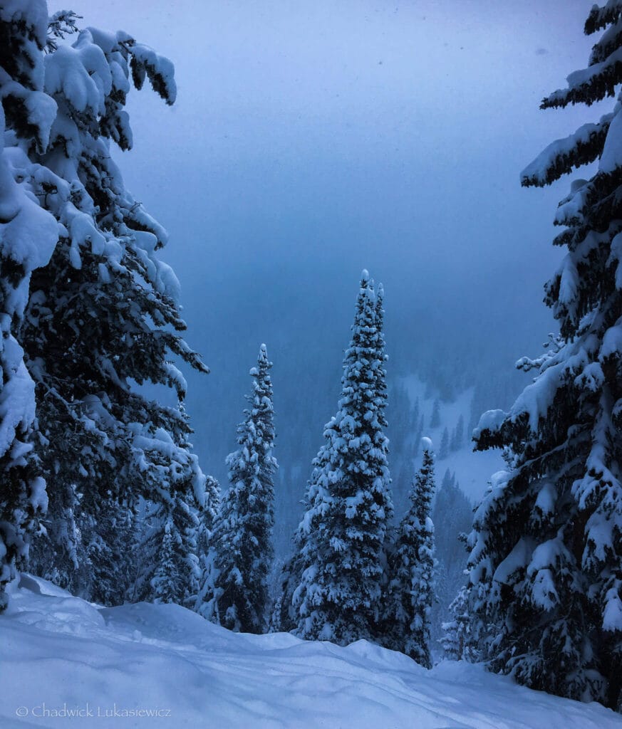 Early-morning Stone Creek Chutes at Beaver Creek, a peaceful run for mindful mountain photography.